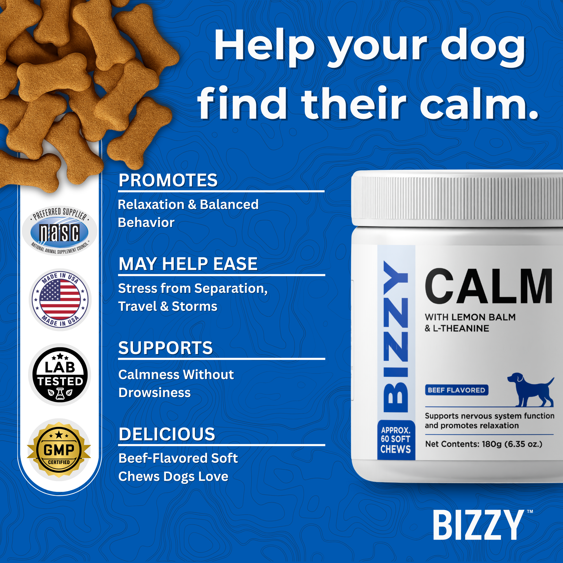 BIZZY Calm – 60 Soft Chews